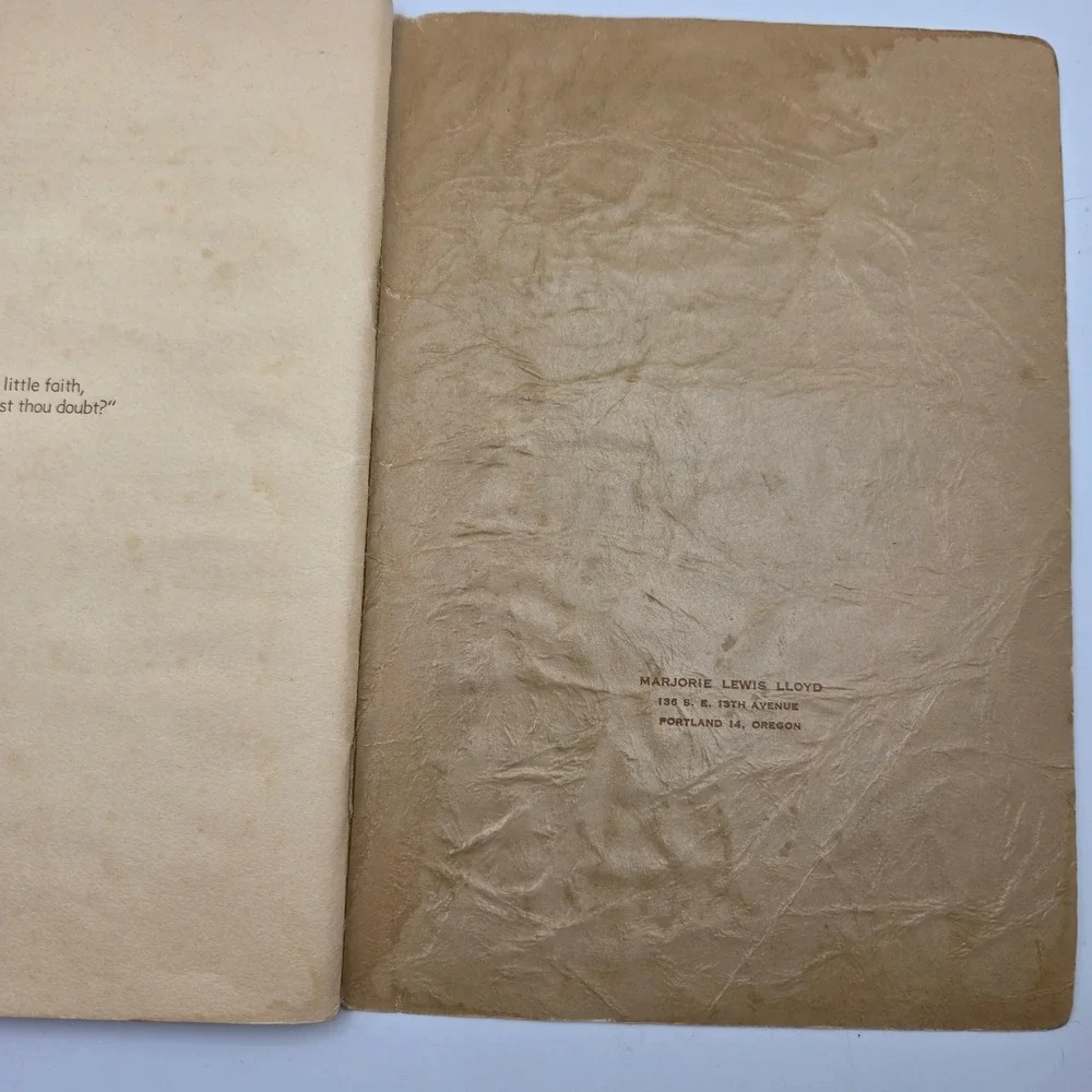 Faith on Tiptoe Marjorie Lewis Lloyd 1946 Vintage Religious Book